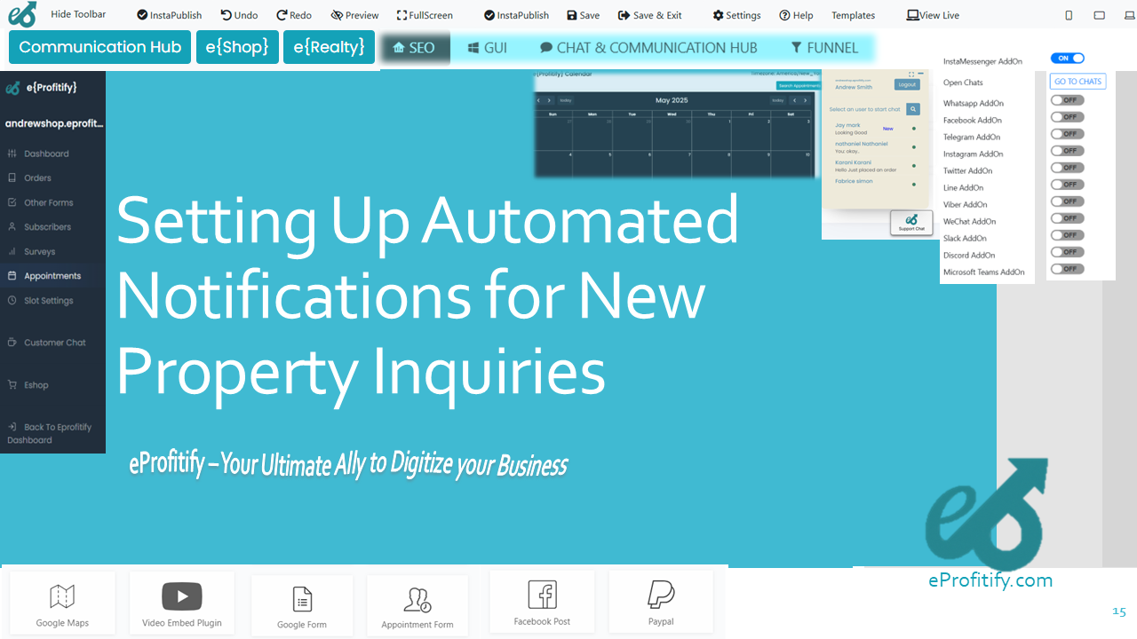 Setting Up Automated Notifications for New Property Inquiries